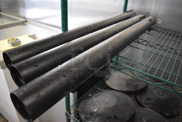 ALL ONE MONEY! Lot of 6 Lancaster Table & Chair Black Stanchion Rods and Bases. 13x13x3, 3x3x34 - Image 4 of 5