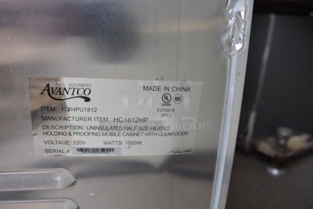 BRAND NEW SCRATCH AND DENT! Avantco 177HPU1812 Metal Commercial Undercounter Half Size Non-Insulated Heated Holding Cabinet on Commercial Casters. Stock Picture Used For Gallery. 120 Volts, 1 Phase. 20.5x31x31. Tested and Working! - Image 6 of 10