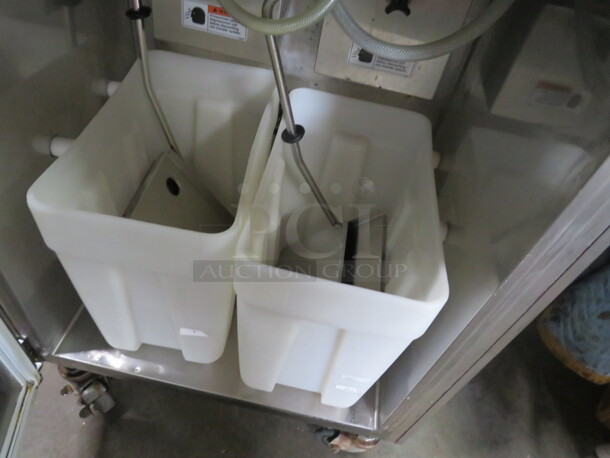 One WORKING Electro Freeze 2 Flavor Twist Soft Serve Machine On Casters. Model# 99T-RMT-132. 208-230 Volt. 3 Phase. Ser# G2P-2601. - Image 4 of 6