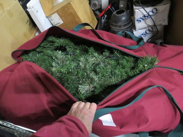 One Awesome Christmas Tree In A Zippered Rolling Tree Bag. - Image 2 of 2