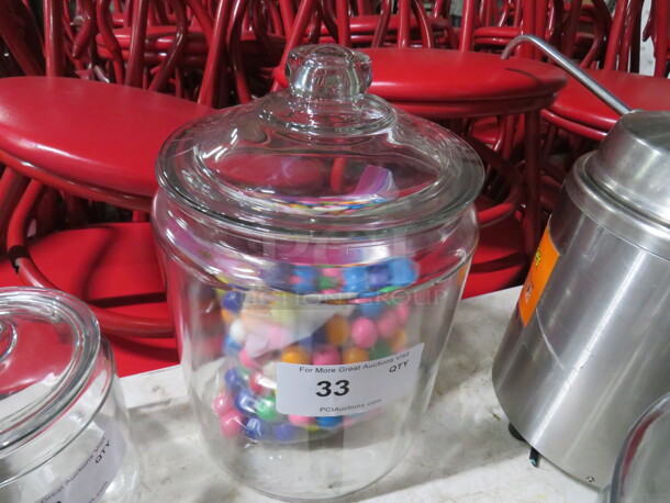 One XL Glass Cannister With Lid. - Image 1 of 1