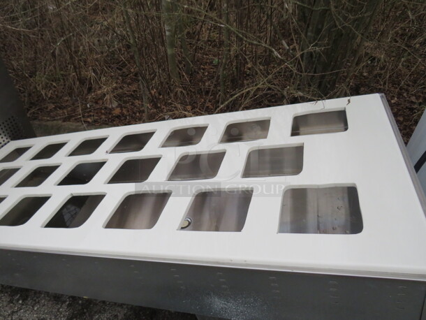One WORKING Vollrath Refrigerated Drop In Cold Weel With Adapter Plate For 1/6 Size Cold Pans. Model# 36436. 120 Volt. 68X26X25 - Image 2 of 2
