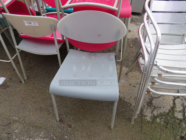 Metal Chair With Molded Poly Seat And Back. 2XBID - Image 1 of 1