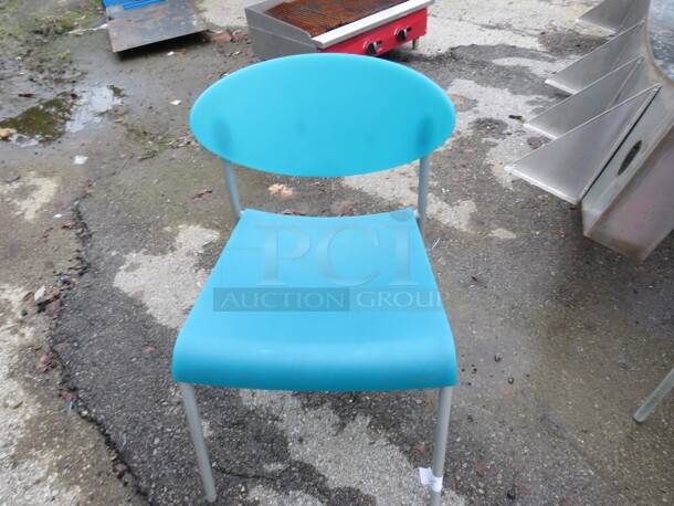 Metal Chair With Molded Poly Seat And Back. 2XBID