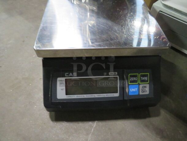 One Clover POS System Including Terminal, Cash Drawer, With Key,, Thermal Printer, And CAS Scale.  - Image 2 of 5