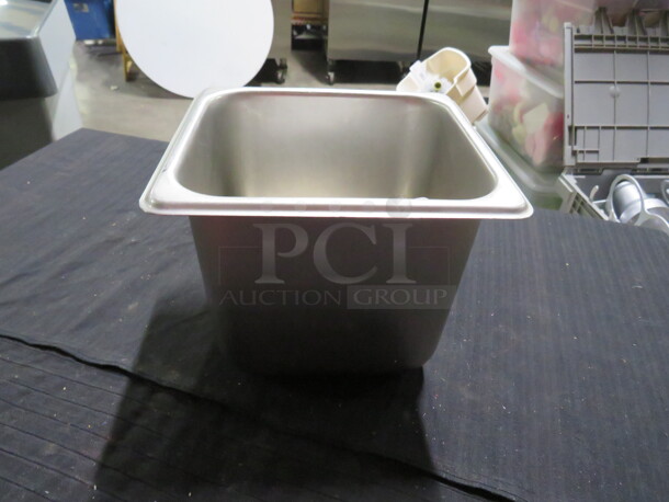 1/6 Size 6 Inch Deep Stainless Steel Hotel Pan. 3XBID - Image 1 of 1