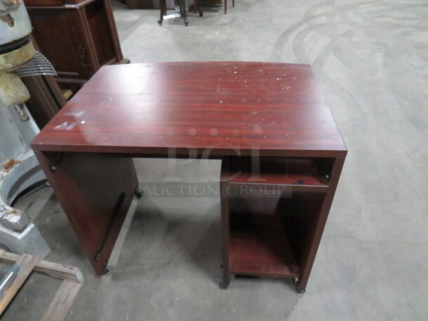 One Desk On Casters. 36X26X31 - Image 2 of 2