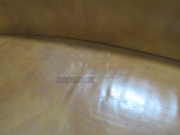 One BEAUTIFUL Brown VIP Leather Cushioned Booth/Couch. 78X30X34 - Image 3 of 5