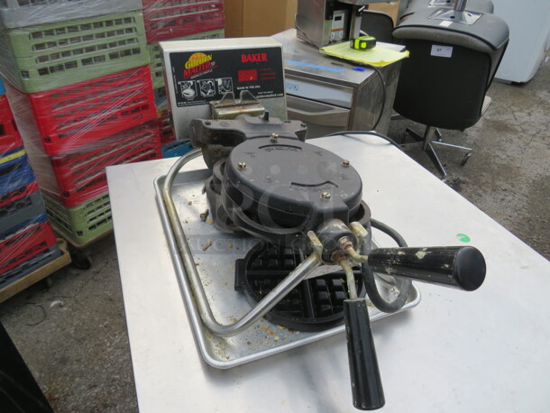 One Carbon Waffle Iron. Model# RT-P. 120 Volt. - Image 1 of 4
