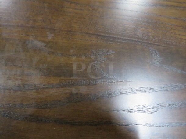 One Solid Wood 1-1/2 Inch Thick Table Top On A  Pedestal Base. 55X36X30 - Image 2 of 3