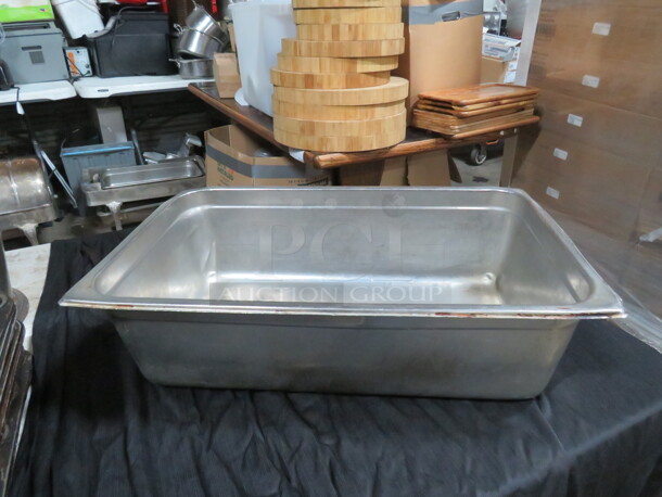 One Full Size 6 Inch Hotel Pan. 