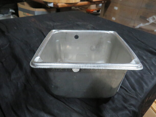 One 1/6 Size 4 Inch  Hotel  Pan, With 2 Holes For A Butter Roller. - Image 1 of 1