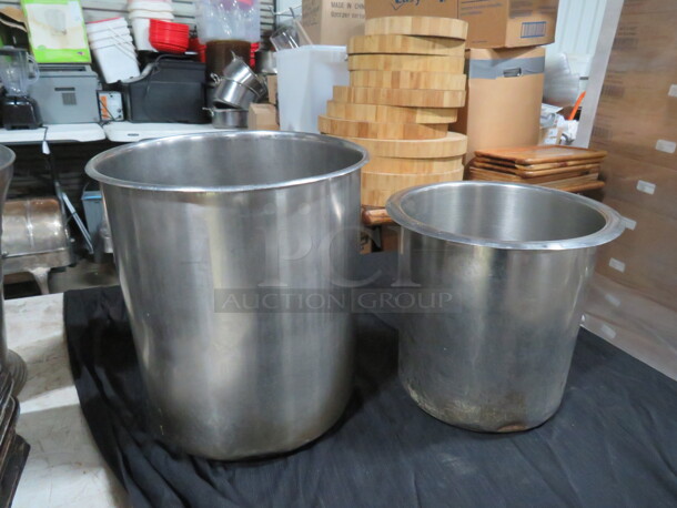 Assorted Size Stainless Steel Bain Marie. 2XBID