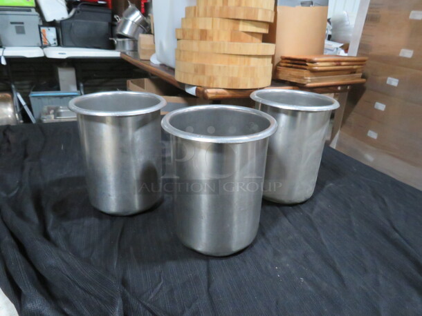 Stainless Steel Flatware Holder. 3XBID