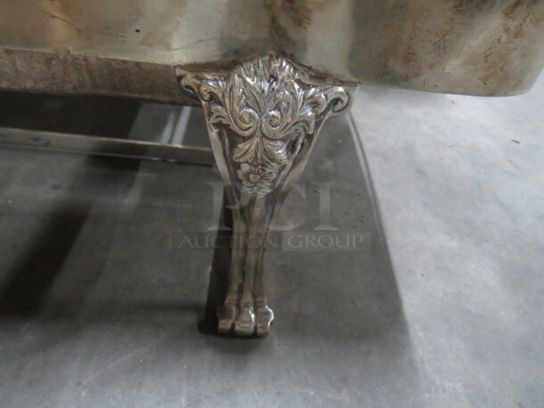 One Vintage Full Size Silver Plate Roll Top Chafer. - Image 2 of 4