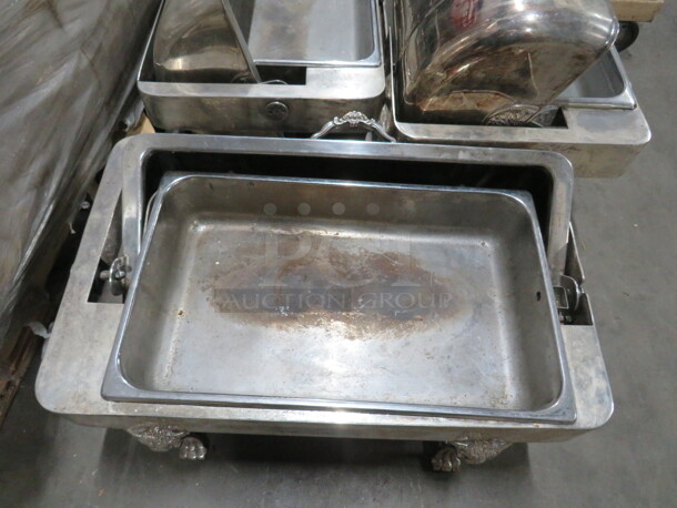 One Vintage Full Size Silver Plate Roll Top Chafer. - Image 4 of 4