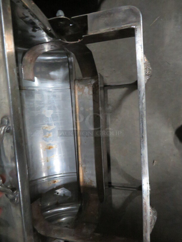One Vintage Full Size Silver Plate Roll Top Chafer. No Pan. - Image 2 of 2