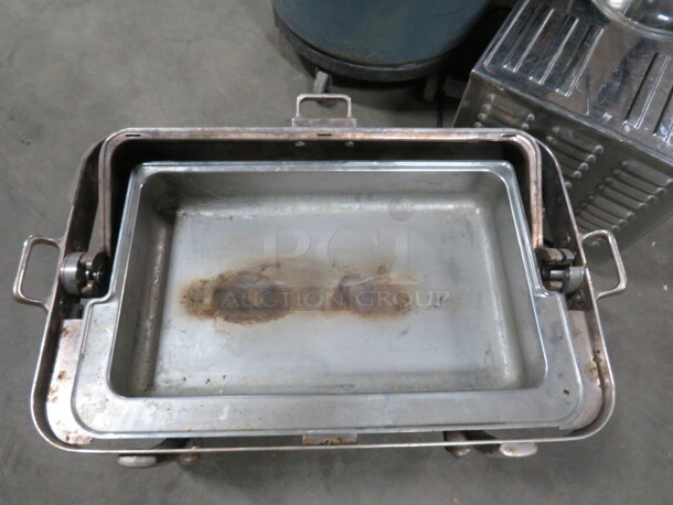One Vintage Full Size Silver Plate Roll Top Chafer.  - Image 2 of 2