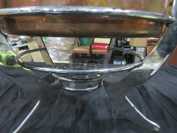 One Vintage Round Hammered Copper  Chafer. - Image 4 of 4