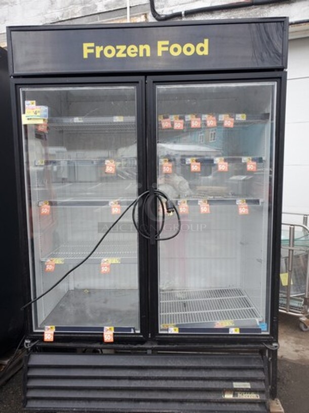 TRUE GDM-49F-LD 2 Glass Door Freezer 115Volts Tested and Working! Very Nice condition! 54X30X82 Like New!  - Image 2 of 8