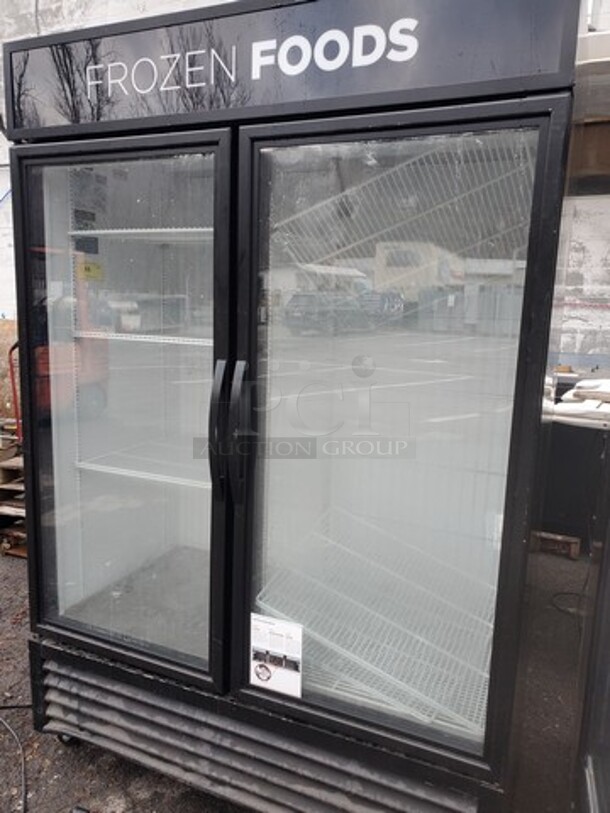 TRUE GDM-49F-HC 2 Glass Door Freezer 115Volts Tested and Working! Very Nice condition! 54X30X82 Like New!
