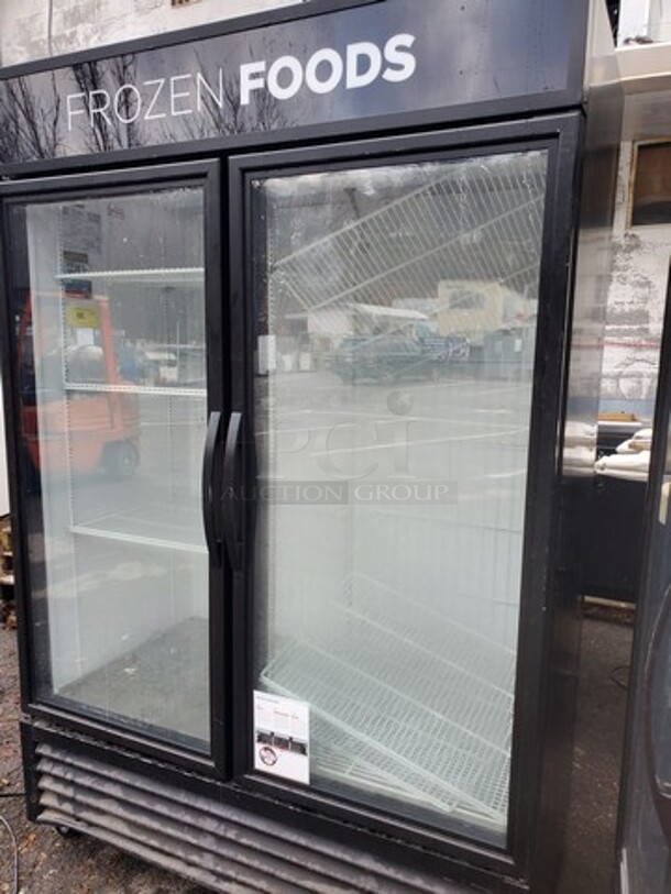 TRUE GDM-49F-HC 2 Glass Door Freezer 115Volts Tested and Working! Very Nice condition! 54X30X82 Like New! - Image 2 of 9