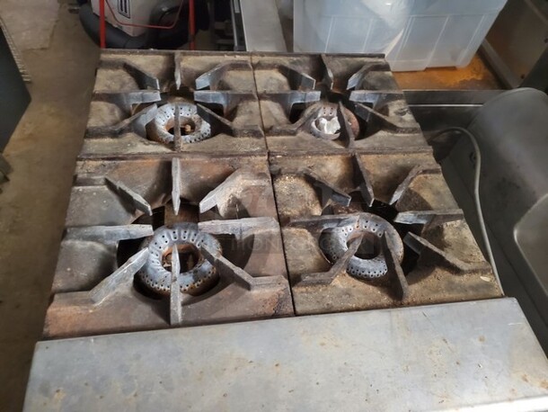 American Range Natural Gas 4 Burner Countertop Stove 24X30X10 (Missing knobs) - Image 1 of 7