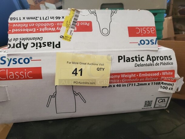 Plastic Aprons Open Box! 
