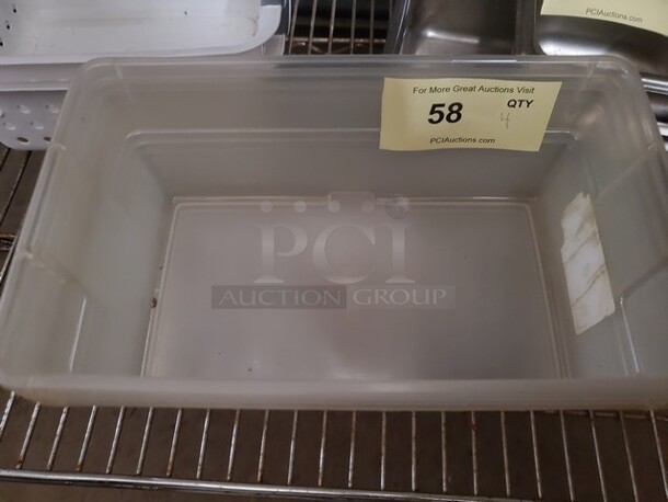 Lot of 4 plastic container ALL ONE MONEY  - Image 2 of 3