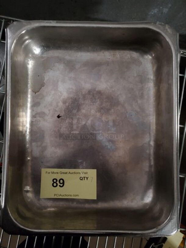 Lot of 9 Stainless Steel Food Pan  - Image 1 of 8