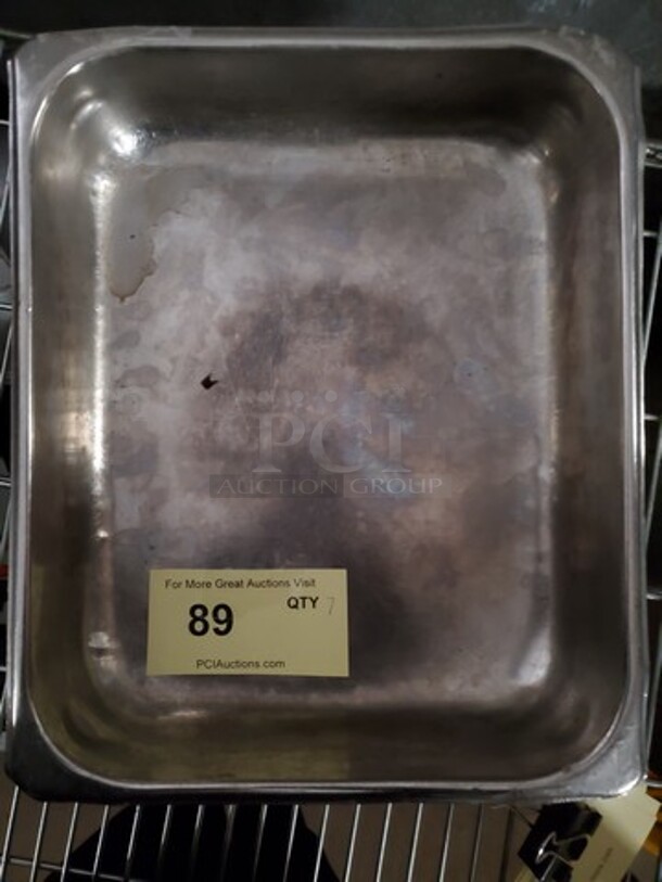 Lot of 9 Stainless Steel Food Pan  - Image 2 of 8