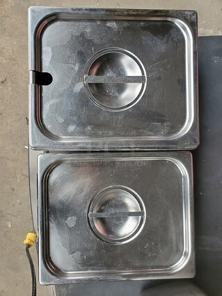 Lot of 2 Stainless Steel Pan W/ Lid