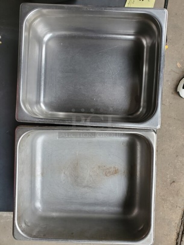 Lot of 2 Stainless Steel Pan 