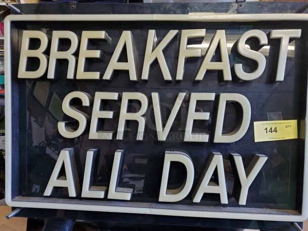 "BREAKFAS SERVED ALL DAY" Sign - Image 1 of 3