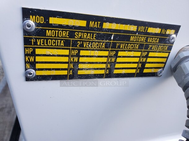 Mixer FL200 200Qt. Bowl hook  included. the mixer is complete all good working condition.  - Image 6 of 6