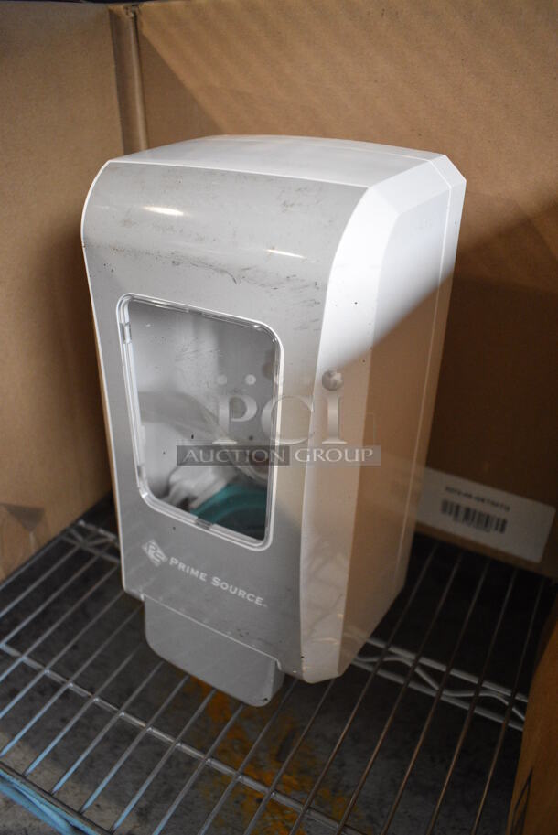 6 BRAND NEW IN BOX! Prime Source Gray and White Poly Wall Mount Foam Dispensers. 6x4.5x12. 6 Times Your Bid! - Image 2 of 3