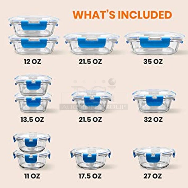 BRAND NEW IN BOX! Nutrichef NCGLBU Set of Containers - Image 1 of 4