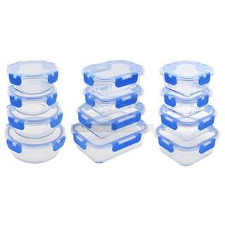 2 Boxes of BRAND NEW Nutrichef NCGLBU Glass Food Containers. 2 Times Your Bid!
