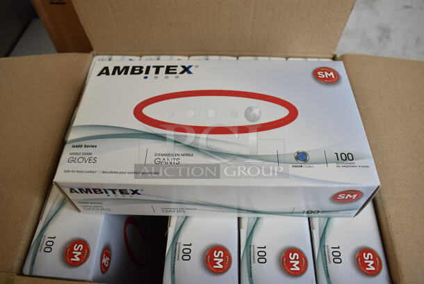 10 BRAND NEW IN BOX! Ambitex Small Nitrile Exam Gloves. 10 Times Your Bid!