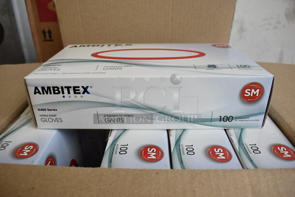 10 BRAND NEW IN BOX! Ambitex Small Nitrile Exam Gloves. 10 Times Your Bid! - Image 3 of 4