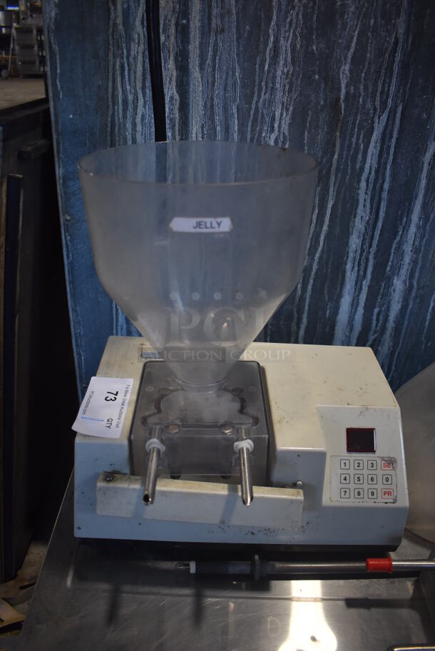 Edhard Model MK Metal Commercial Countertop Pastry Donut Filler w/ 2 Hopper. 120 Volts, 1 Phase. 16x9x18. Cannot Test Due To Missing Power Cord - Image 3 of 7