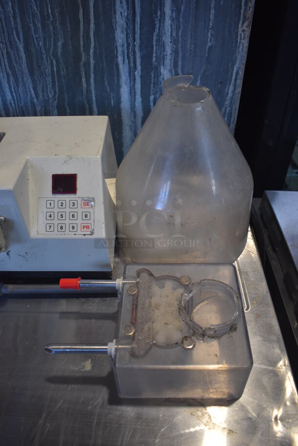Edhard Model MK Metal Commercial Countertop Pastry Donut Filler w/ 2 Hopper. 120 Volts, 1 Phase. 16x9x18. Cannot Test Due To Missing Power Cord - Image 5 of 7