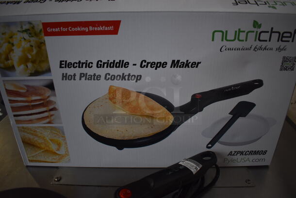 BRAND NEW IN BOX! Nutrichef AZPKCRM08 Metal Countertop Electric Crepe Maker. 120 Volts, 1 Phase. 18x9x3 - Image 5 of 7