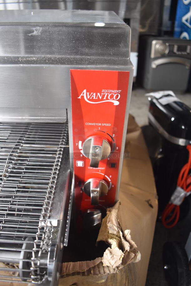 BRAND NEW IN BOX! Avantco 177CNVYOV14B Stainless Steel Commercial Countertop Conveyor Oven with 14" Belt. 208 Volts, 1 Phase. 20x42x19. Tested and Working! - Image 3 of 8