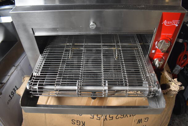 BRAND NEW IN BOX! Avantco 177CNVYOV14B Stainless Steel Commercial Countertop Conveyor Oven with 14" Belt. 208 Volts, 1 Phase. 20x42x19. Tested and Working! - Image 4 of 8