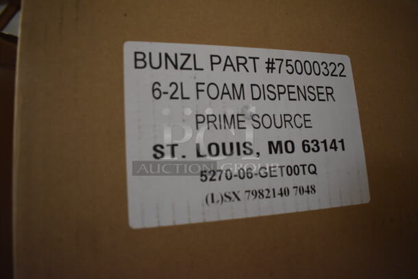 6 BRAND NEW IN BOX! Prime Source Gray and White Poly Wall Mount Foam Dispensers. 6x4.5x12. 6 Times Your Bid! - Image 3 of 3