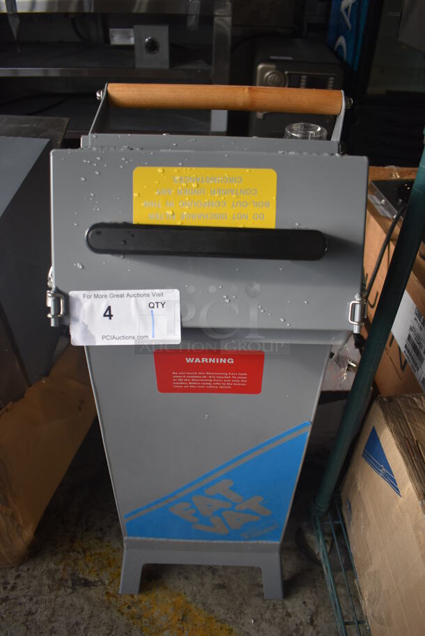 BRAND NEW! Pitco Frialator D9109105 FAT VAT 40 lb. Metal Waste Oil Transport Container. 13x14x35 - Image 1 of 7