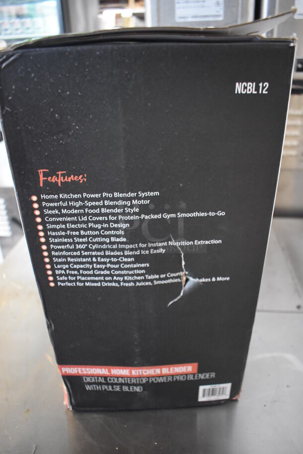 BRAND NEW IN BOX! Nutrichef NCBL12 Metal Countertop Blender w/ Extra Pitchers. 120 Volts, 1 Phase - Image 9 of 9