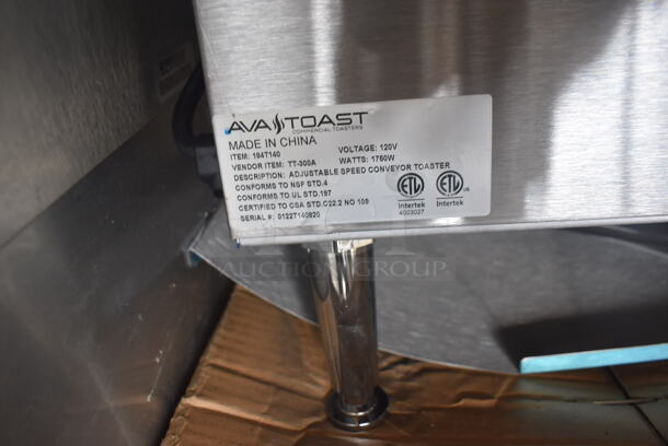 BRAND NEW IN BOX! AvaToast 184T140 Stainless Steel Commercial Countertop 10" Wide Conveyor Toaster Oven with 3" Opening. 120 Volts, 1 Phase. 14.5x16.5x15.5. Tested and Working! - Image 5 of 8