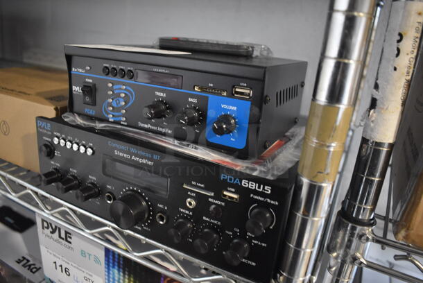 2 Various Items; Pyle Stereo Power Amplifier and Pyle PDA6BU.5 Stereo Amplifier. 10x10x3.5, 7.5x5.5x3. 2 Times Your Bid! - Image 3 of 4